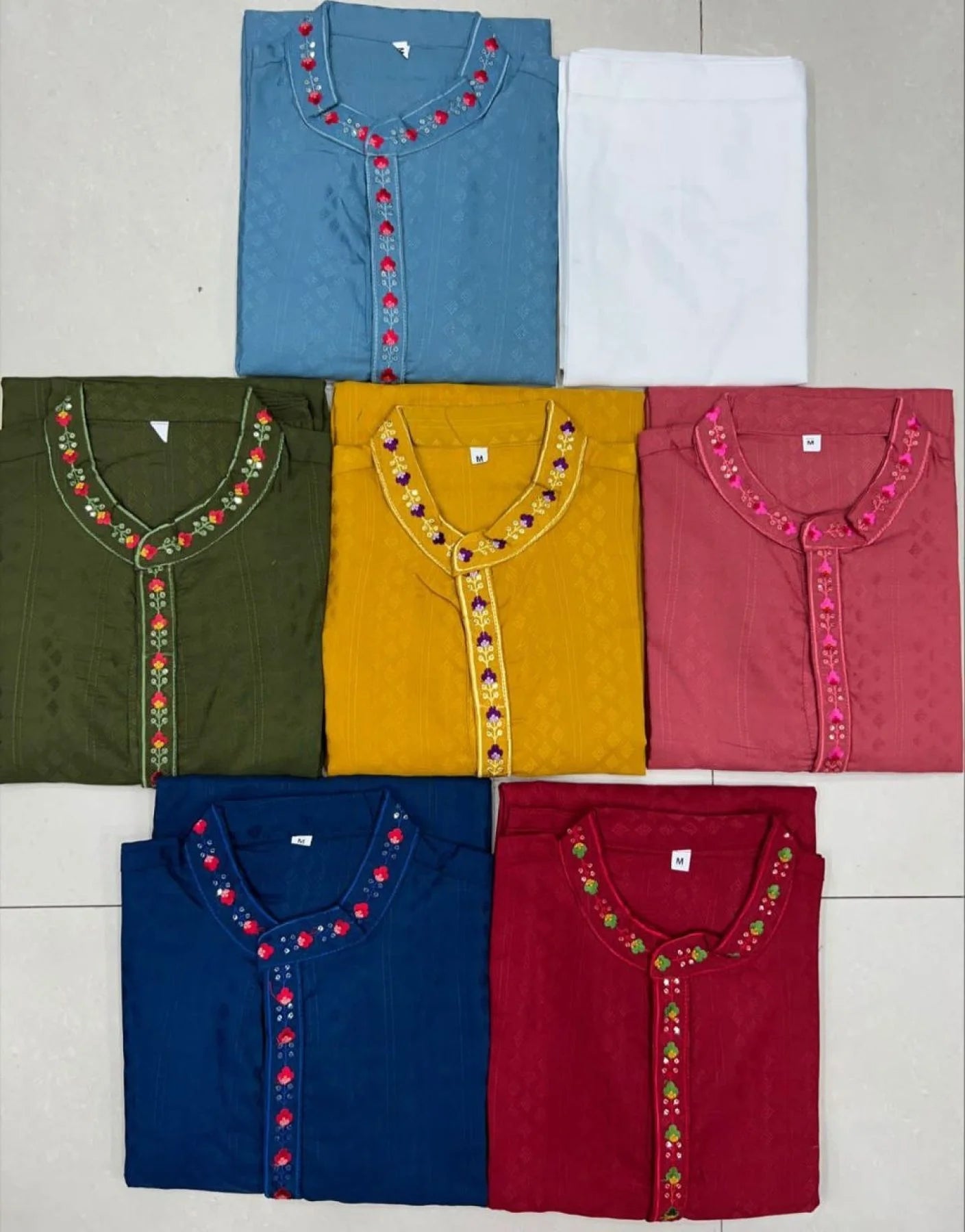 Pure viscose weaving Butti With Handwork and Embroidery Couple Combo Collection