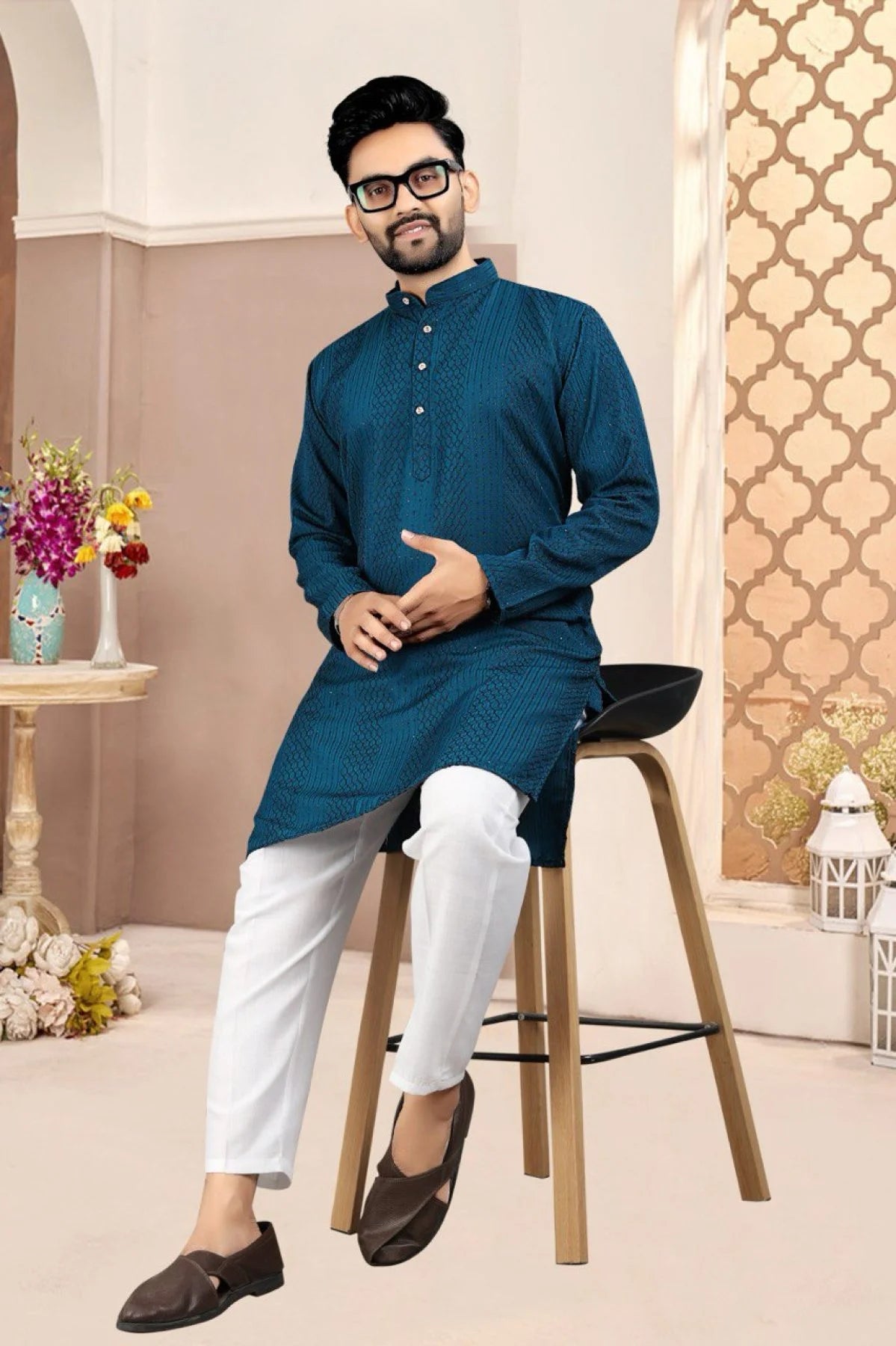 Premium Quality Mens Kurta Pajama Stylish Embroidery for Every Occasion
