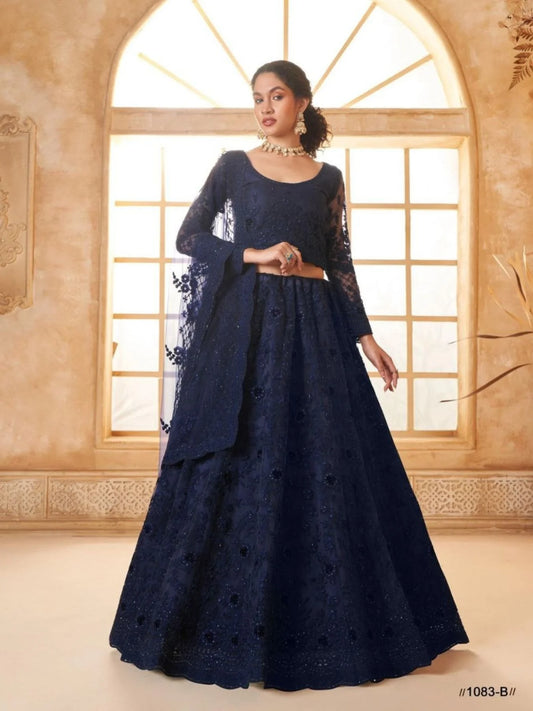 Net Lehenga Choli with Premium Silk Lining Perfect for Weddings, Receptions & Festive Events