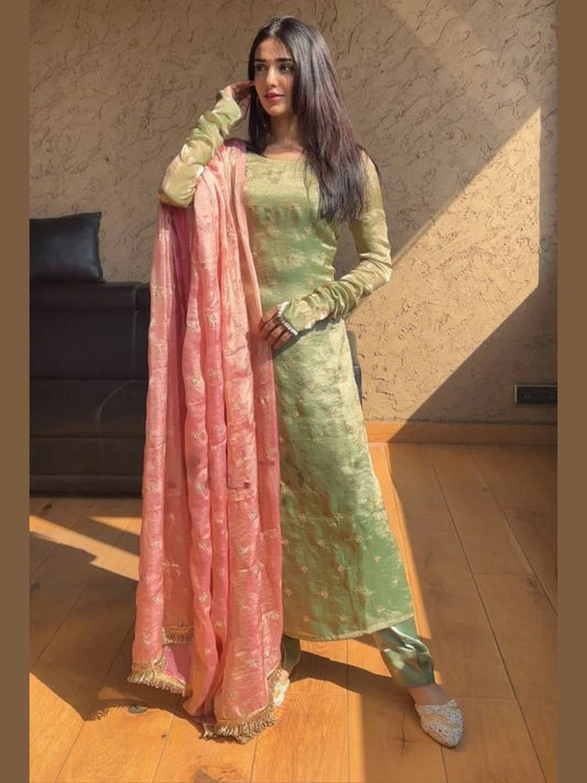 Fancy Colorful Jimmy Choo Casual & Ethnic Wear Dress with Bottom Fully Stitched 3PC Set for Resellers at Low Price